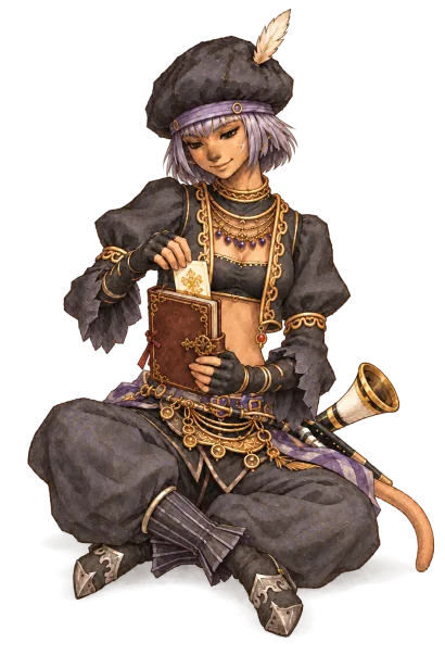 A bard saves an invitation as a bookmark.